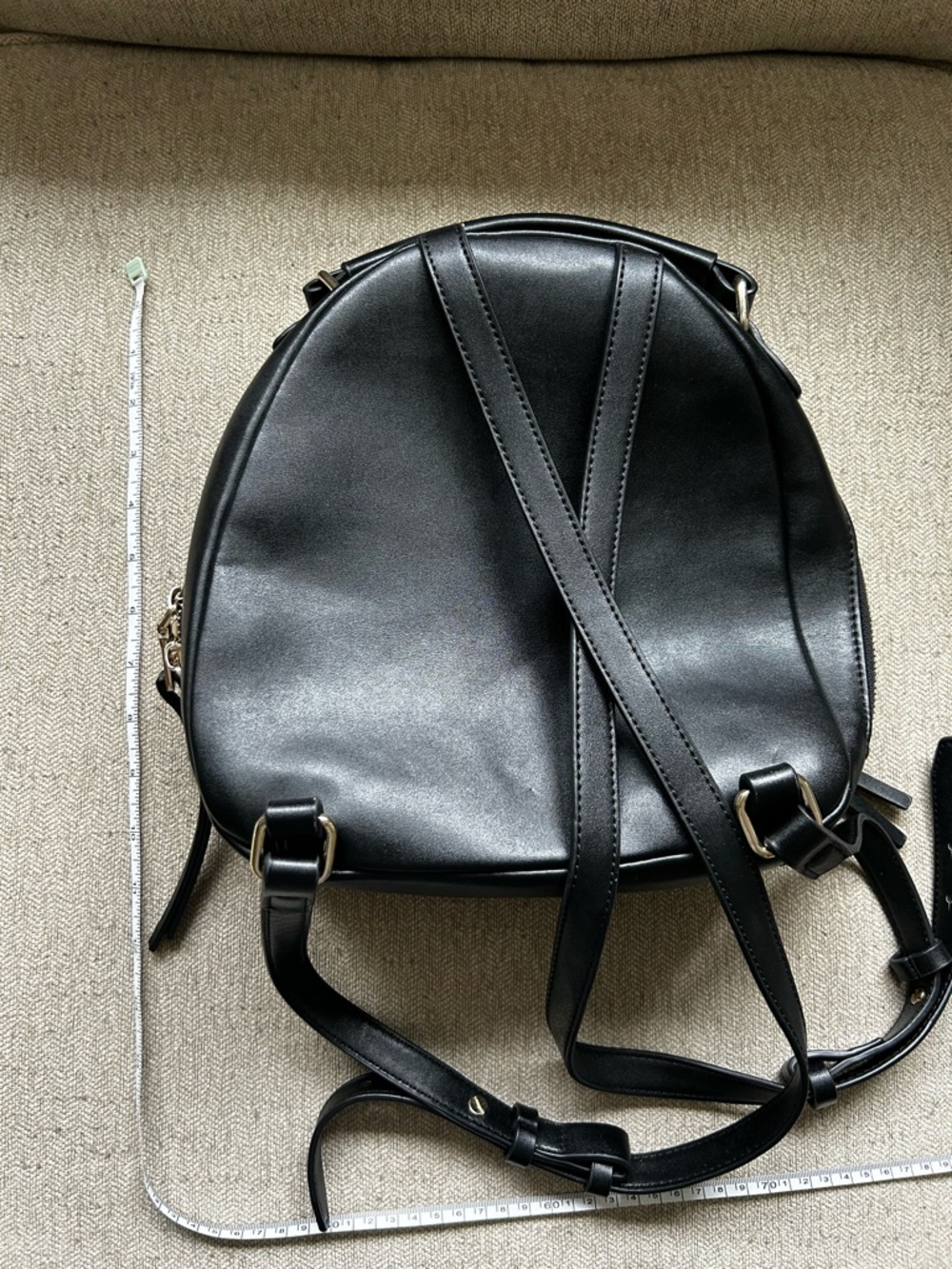Zara Black Leather Mini Backpack - Picture 3 of 4